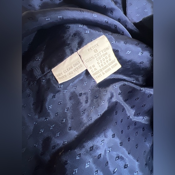 Vintage Liz Claiborne Collection Women’s Blue Velour Vest Button Up 8 Petite - Picture 5 of 10